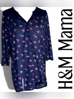 M Mama H&M high low hem Henley shirt
